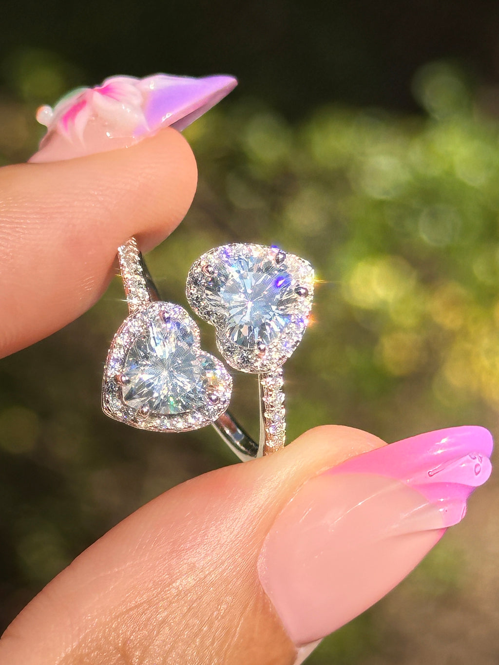 +KCJ BUNDLE - Double Heart Ring & Ariana Ring