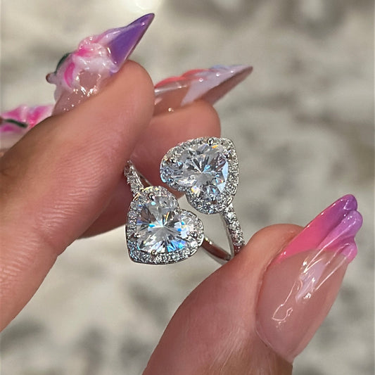 +Double Heart Ring