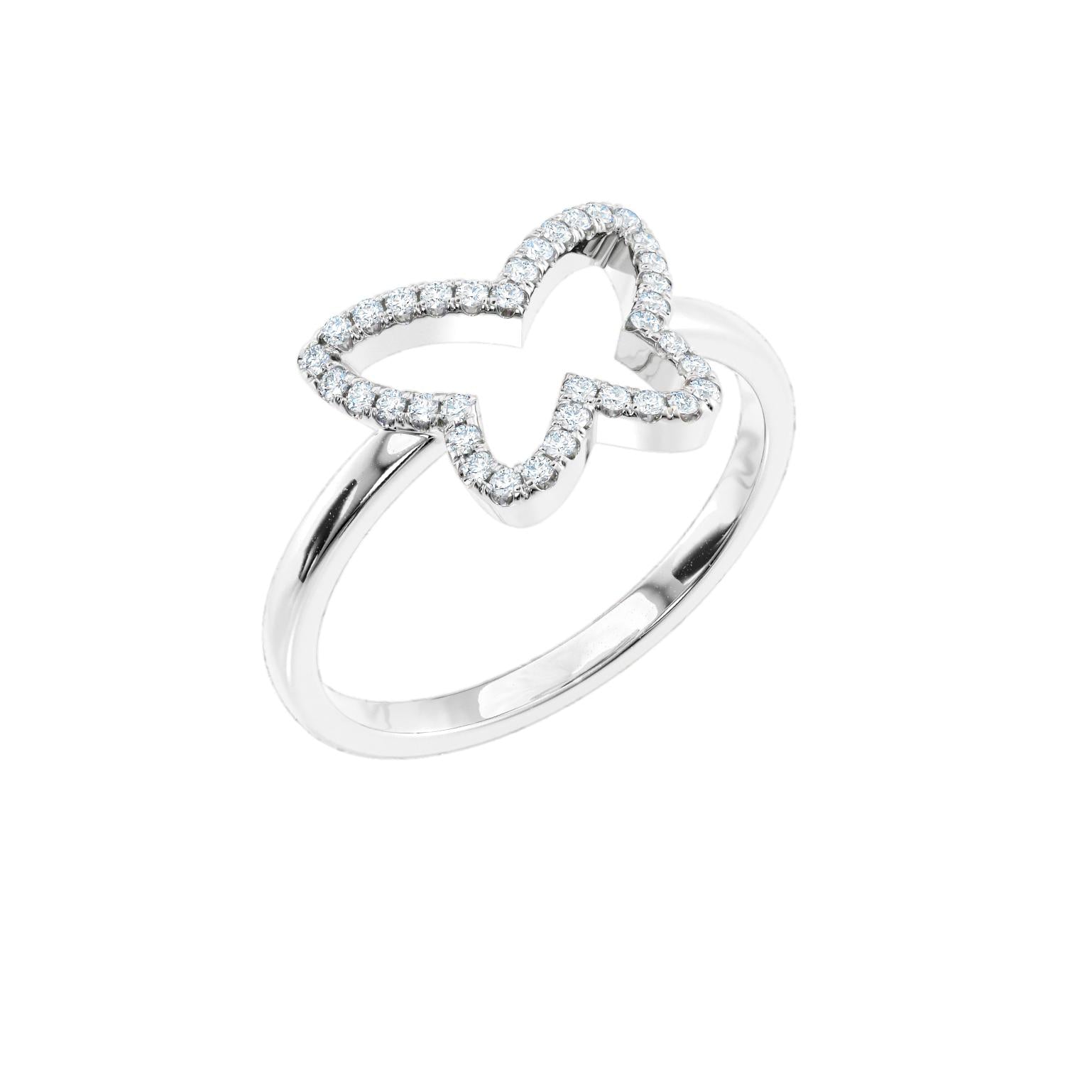 +CRYSTAL BUTTERFLY RING