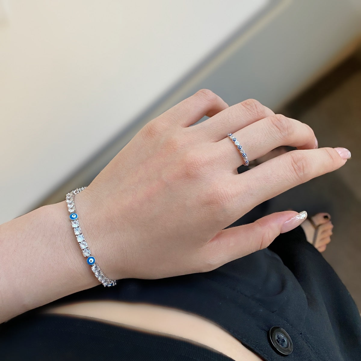 +MINI EVIL EYE RING  (SHIPS  SEPT 30TH)