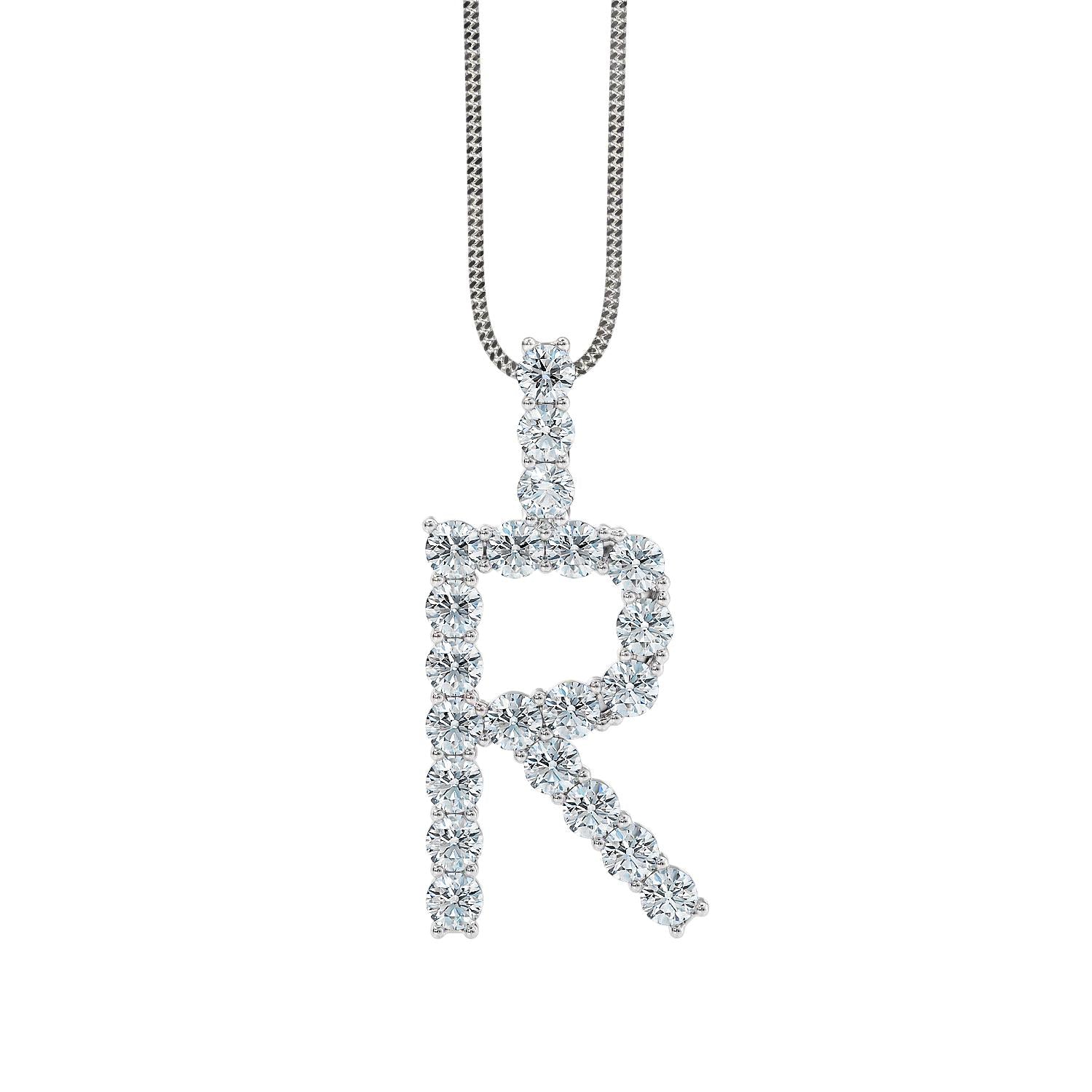+CRYSTAL INITIAL NECKLACE