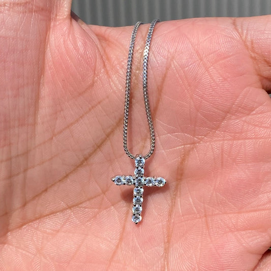 +AALIYAH CROSS NECKLACE