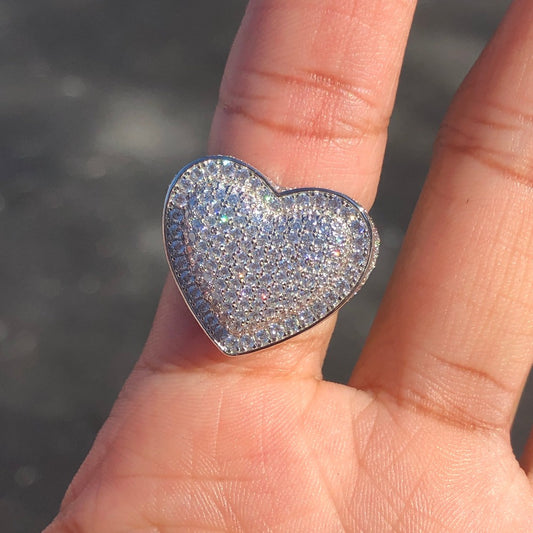 +ANGELES CRYSTAL HEART RING